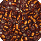 Delica 11/0 RD #0144 Amber Silver Lined 5.2g Vial